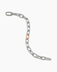 DY Madison® Chain Bracelet in Sterling Silver with 18K Rose Gold, 8.5mm