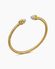 Renaissance® Cablespira Bracelet in 18K Yellow Gold with Diamonds, 3.5mm
