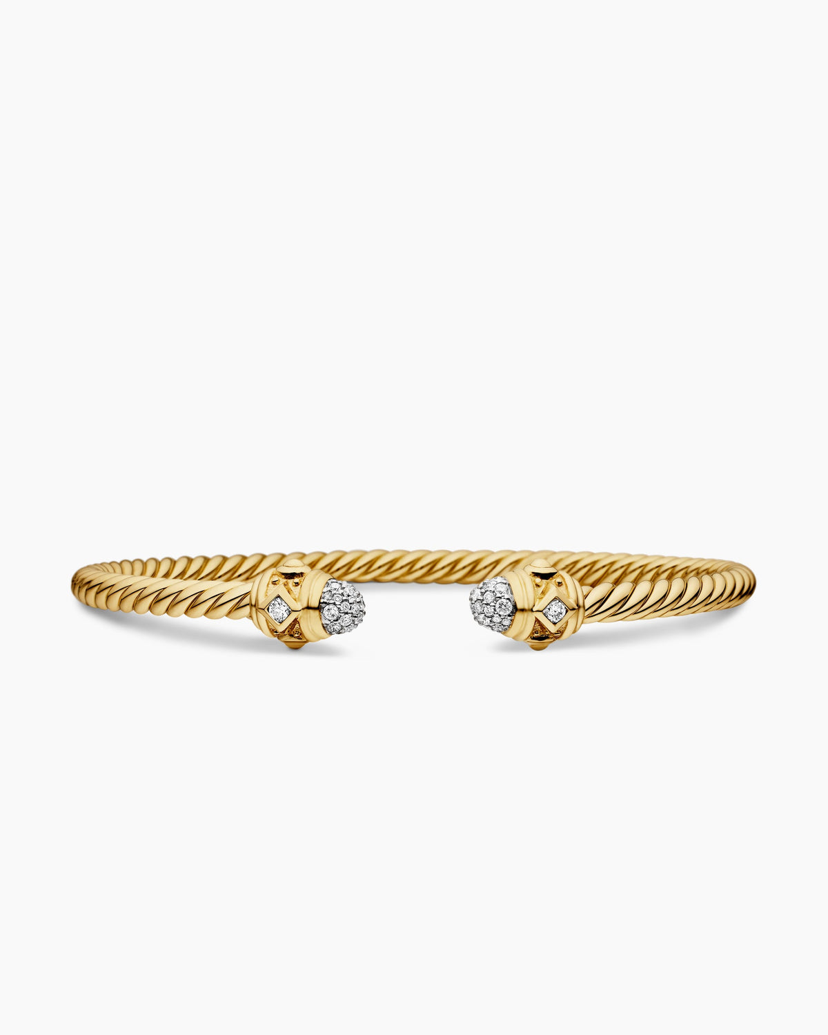 Renaissance® Cablespira Bracelet in 18K Yellow Gold with Diamonds, 3.5mm