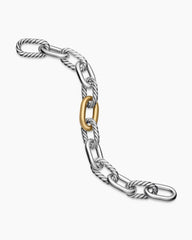 DY Madison® Chain Bracelet in Sterling Silver with 18K Yellow Gold, 13.5mm