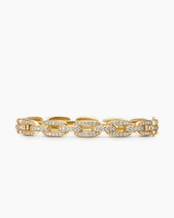 Stax Chain Link Bracelet in 18K Yellow Gold with Diamonds, 7mm