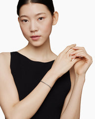 DY Bel Aire Box Chain Bracelet in Sterling Silver with 14K Yellow Gold, 4mm