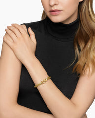 Buckle Cablespira® Bracelet in 18K Yellow Gold with Rubies and Diamonds, 7mm