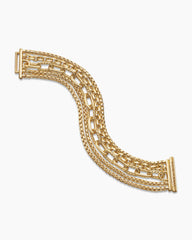 Multi Row Chain Bracelet in 18K Yellow Gold, 29mm