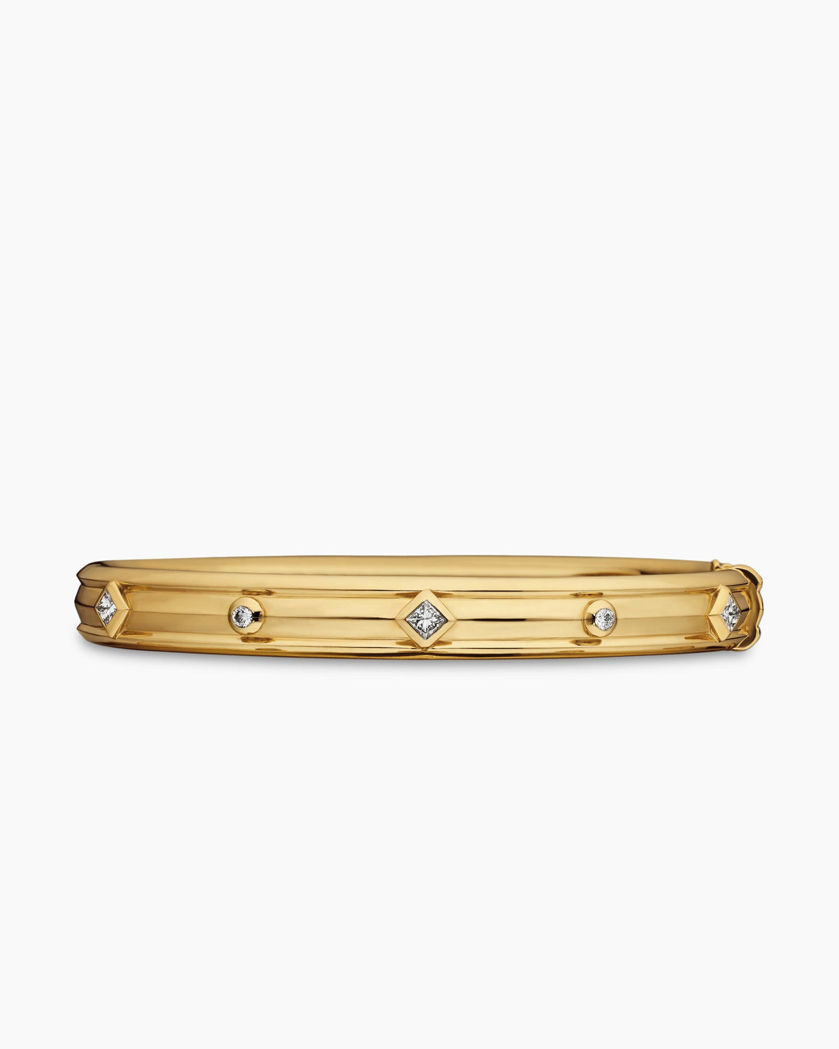 Modern Renaissance® Bangle Bracelet in 18K Yellow Gold with Diamonds, 8mm