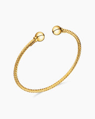 Solari Cablespira® Bracelet in 18K Yellow Gold with Gold Domes, 2.6mm
