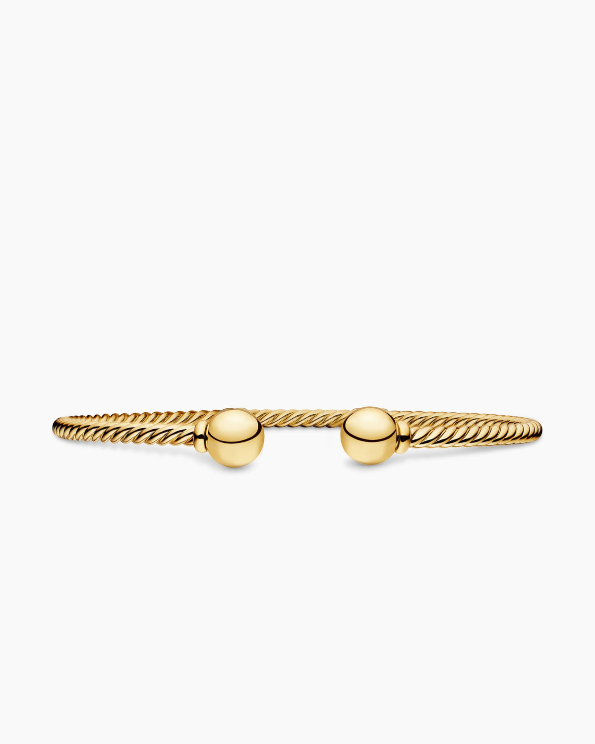 Solari Cablespira® Bracelet in 18K Yellow Gold with Gold Domes, 2.6mm