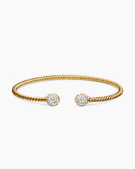 Solari Cablespira® Bracelet in 18K Yellow Gold with Diamonds, 2.6mm