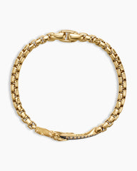 Waves Dagger Bracelet in 18K Yellow Gold with Cognac Diamonds, 5mm