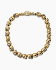 Memento Mori Skull Bracelet in 18K Yellow Gold, 6mm