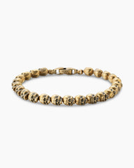 Memento Mori Skull Bracelet in 18K Yellow Gold, 6mm