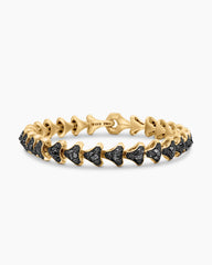 Armory® Link Bracelet in 18K Yellow Gold with Black Diamonds, 9.5mm