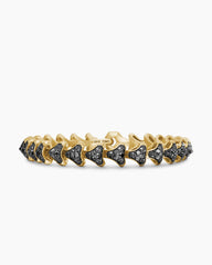 Armory® Link Bracelet in 18K Yellow Gold with Black Diamonds, 9.5mm