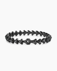 Armory® Link Bracelet in Black Titanium with Black Diamonds, 9.5mm