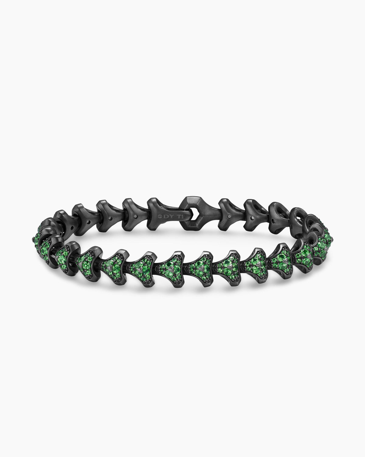 Armory® Link Bracelet in Black Titanium with Tsavorites, 9.5mm