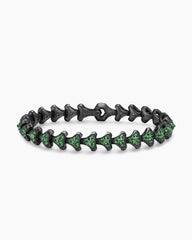 Armory® Link Bracelet in Black Titanium with Tsavorites, 9.5mm