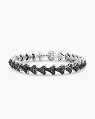 Armory® Link Bracelet in Sterling Silver with Black Diamonds, 9.5mm