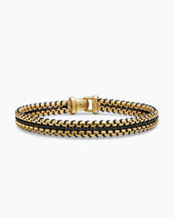 Woven Box Chain Bracelet with 18K Yellow Gold, 10mm