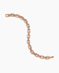 Streamline® Heirloom Chain Link Bracelet in 18K Rose Gold with Pavé Cognac Diamonds, 7.5mm