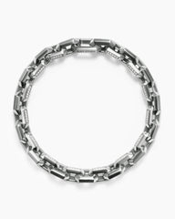 Streamline® Heirloom Chain Link Bracelet in Platinum with Diamonds, 7.5mm