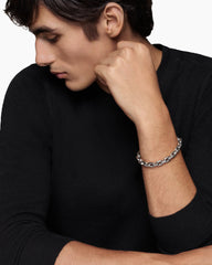 Streamline® Heirloom Chain Link Bracelet in Platinum with Diamonds, 7.5mm