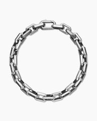 Streamline® Heirloom Chain Link Bracelet in Sterling Silver with Pavé Black Diamonds, 7.5mm