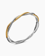 Petite Infinity Bracelet in Sterling Silver with 14K Yellow Gold, 4.4mm