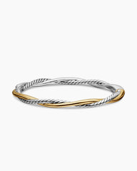 Petite Infinity Bracelet in Sterling Silver with 14K Yellow Gold, 4.4mm