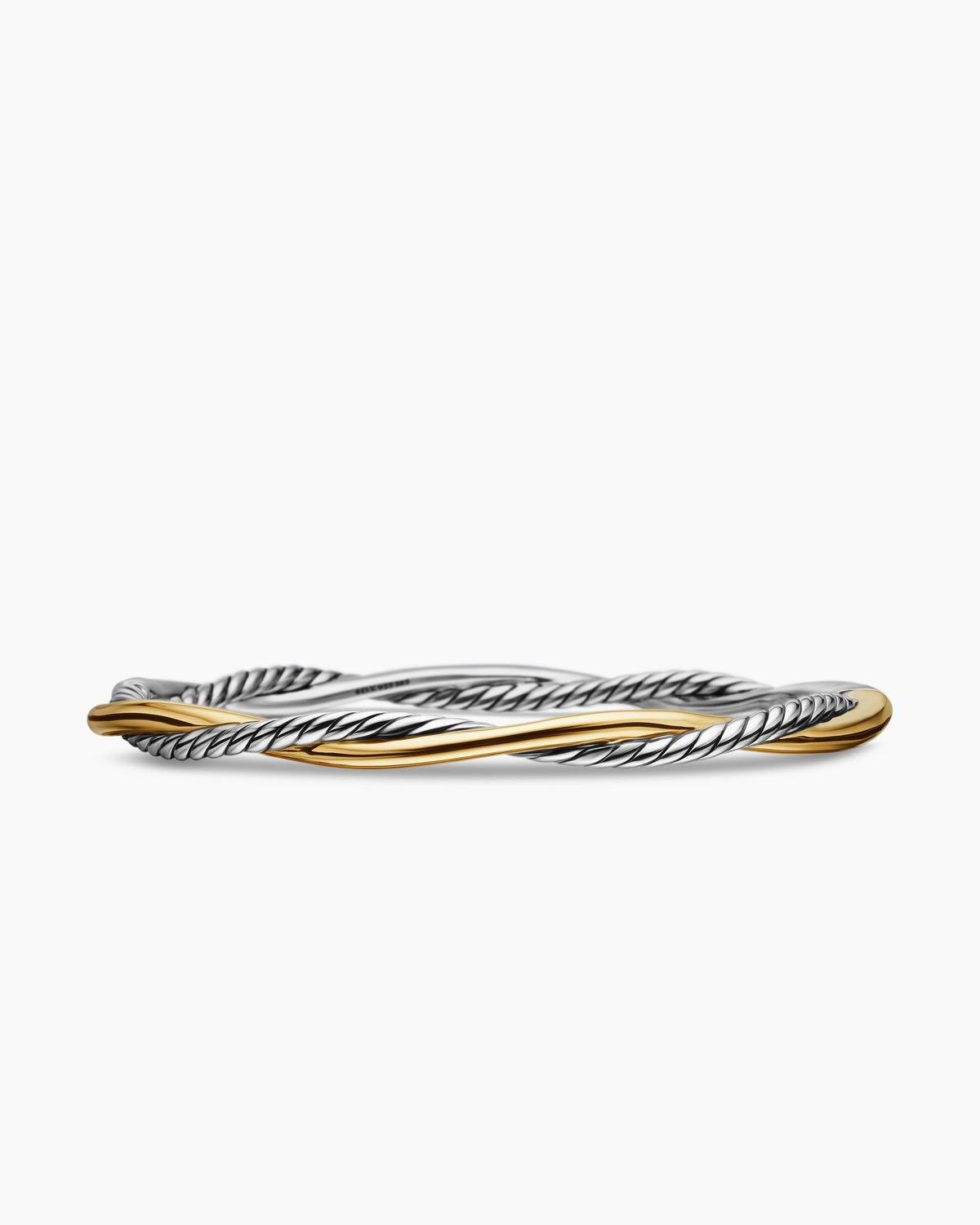 Petite Infinity Bracelet in Sterling Silver with 14K Yellow Gold, 4.4mm