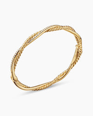 Petite Infinity Bracelet in 18K Yellow Gold with Diamonds, 4.4mm