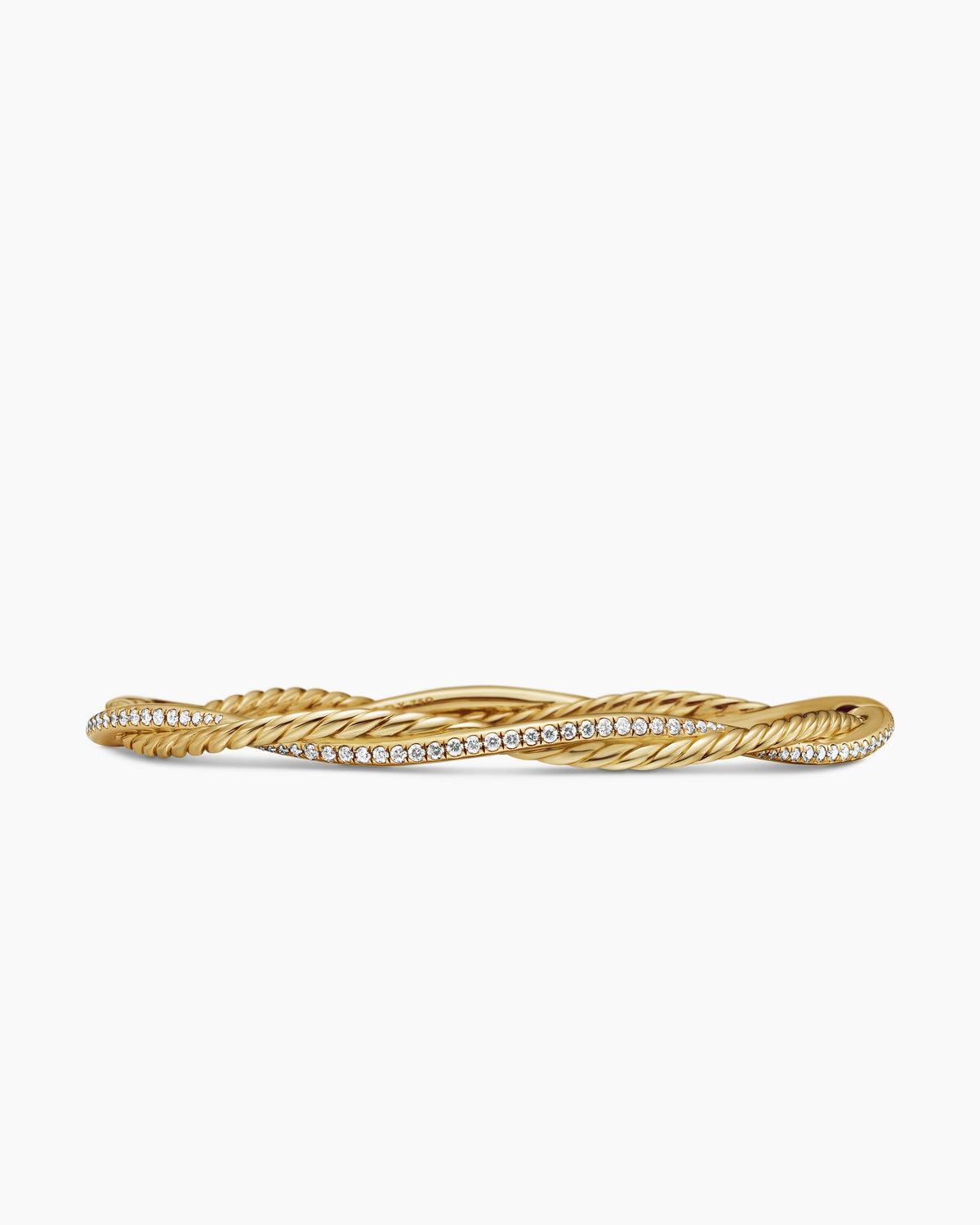 Petite Infinity Bracelet in 18K Yellow Gold with Diamonds, 4.4mm
