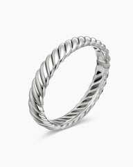 Sculpted Cable Bracelet in Sterling Silver, 10mm