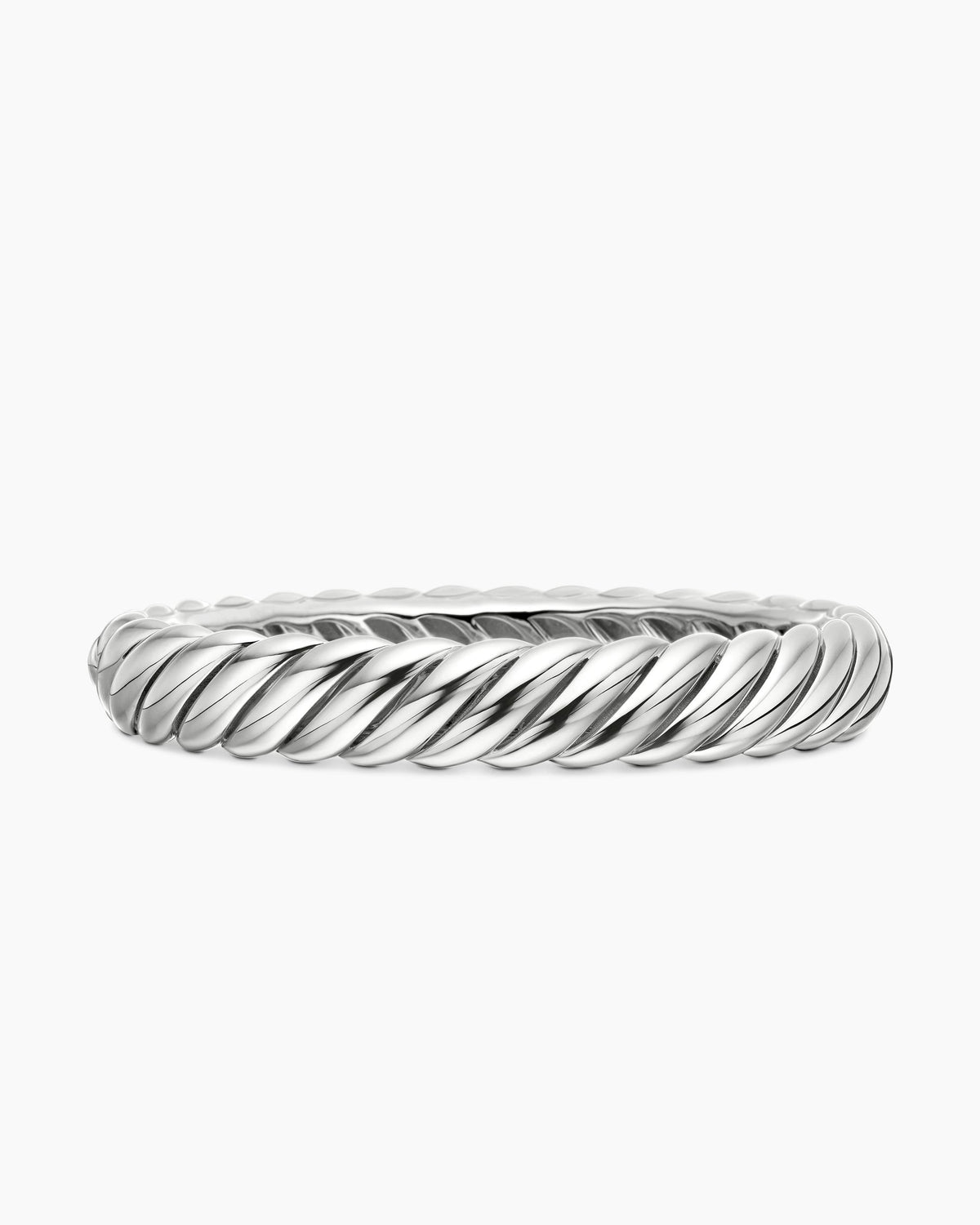 Sculpted Cable Bracelet in Sterling Silver, 10mm
