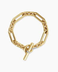 Lexington Chain Bracelet in 18K Yellow Gold with Diamonds, 9.8mm