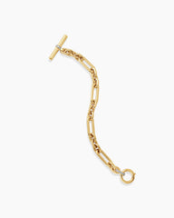 Lexington Chain Bracelet in 18K Yellow Gold with Diamonds, 9.8mm
