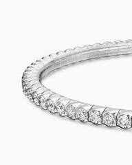 Pavé Stretch Bracelet in 18K White Gold with Diamonds, 3mm