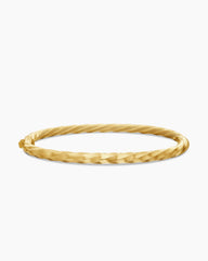Cable Edge® Bangle Bracelet in 18K Yellow Gold, 4mm