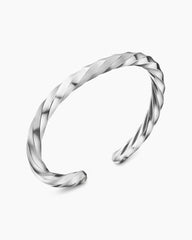 Cable Edge® Cuff Bracelet in Sterling Silver, 5.5mm