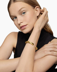 Cable Edge® Cuff Bracelet in 18K Yellow Gold, 9mm