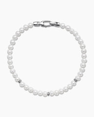 Bijoux Spiritual Beads Bracelet with Pearls and Sterling Silver, 4mm
