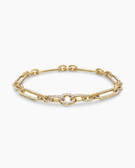Lexington Chain Bracelet in 18K Yellow Gold with Full Pavé Diamonds, 6.5mm