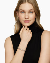 Pavé Crossover Three Row Bracelet in 18K Yellow Gold with Diamonds, 11mm