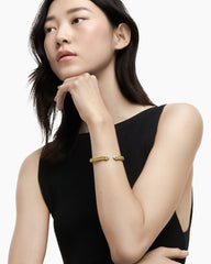 Renaissance® Oval Cablespira Bracelet in 18K Yellow Gold with Diamonds, 7mm