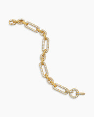 Lexington Chain Bracelet in 18K Yellow Gold with Full Pavé Diamonds, 9.8mm