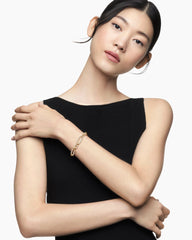 Lexington Chain Bracelet in 18K Yellow Gold with Full Pavé Diamonds, 9.8mm