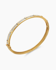 Modern Renaissance® Bangle Bracelet in 18K Yellow Gold with Full Pavé Diamonds, 4.5mm