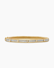 Modern Renaissance® Bangle Bracelet in 18K Yellow Gold with Full Pavé Diamonds, 4.5mm