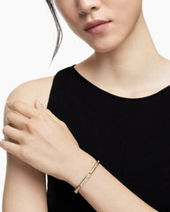 Modern Renaissance® Bangle Bracelet in 18K Yellow Gold with Full Pavé Diamonds and Rubies, 4.5mm