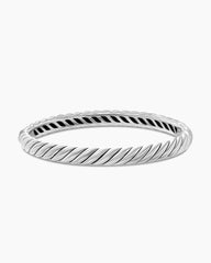 Sculpted Cable Bangle Bracelet in Sterling Silver, 7mm