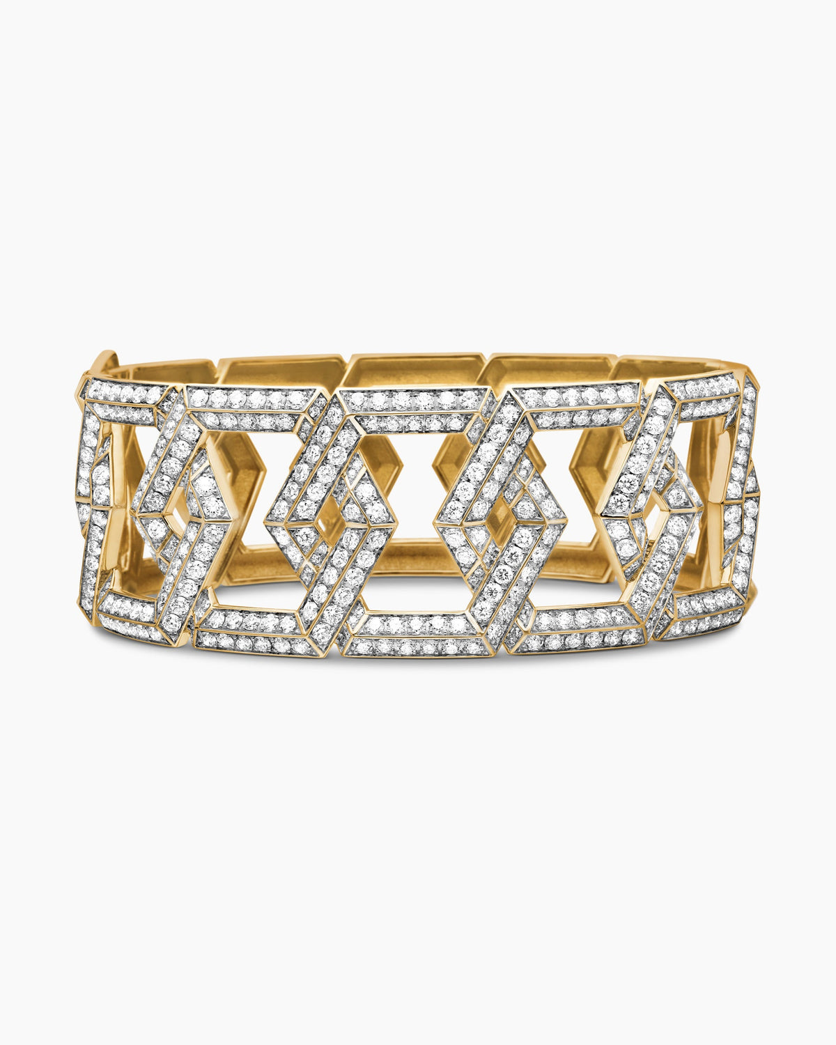 Carlyle™ Bracelet in 18K Yellow Gold with Diamonds, 24mm